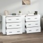vidaXL Sideboards 2 Stk. Weiß Holzwerkstoff vidaXL Sideboards 2 Stk. Weiß Holzwerkstoff