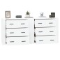 vidaXL Sideboards 2 Stk. Weiß Holzwerkstoff vidaXL Sideboards 2 Stk. Weiß Holzwerkstoff