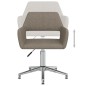 Esszimmerstühle 2 Stk. Drehbar Taupe Stoff Esszimmerstühle 2 Stk. Drehbar Taupe Stoff