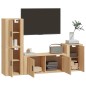 vidaXL 4-tlg. TV-Schrank-Set Sonoma-Eiche Holzwerkstoff vidaXL 4-tlg. TV-Schrank-Set Sonoma-Eiche Holzwerkstoff