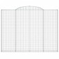 vidaXL Gabionen mit Hochbogen 2 Stk. 300x30x220/240cm Verzinktes Eisen vidaXL Gabionen mit Hochbogen 2 Stk. 300x30x220/240cm Verzinktes Eisen