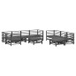 vidaXL 10-tlg. Garten-Lounge-Set mit Kissen Grau Massivholz vidaXL 10-tlg. Garten-Lounge-Set mit Kissen Grau Massivholz