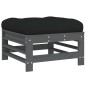 vidaXL 10-tlg. Garten-Lounge-Set mit Kissen Grau Massivholz vidaXL 10-tlg. Garten-Lounge-Set mit Kissen Grau Massivholz