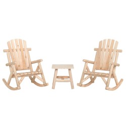 vidaXL 3-tlg. Garten-Lounge-Set Massivholz Fichte
