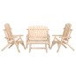 vidaXL 4-tlg. Garten-Lounge-Set Massivholz Fichte vidaXL 4-tlg. Garten-Lounge-Set Massivholz Fichte