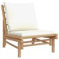 vidaXL 5-tlg. Garten-Lounge-Set mit Cremeweißen Kissen Bambus vidaXL 5-tlg. Garten-Lounge-Set mit Cremeweißen Kissen Bambus