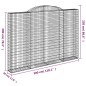 vidaXL Gabionen mit Hochbogen 2 Stk. 300x30x200/220cm Verzinktes Eisen vidaXL Gabionen mit Hochbogen 2 Stk. 300x30x200/220cm Verzinktes Eisen
