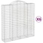 vidaXL Gabionen mit Hochbogen 6 Stk. 200x50x200/220cm Verzinktes Eisen vidaXL Gabionen mit Hochbogen 6 Stk. 200x50x200/220cm Verzinktes Eisen
