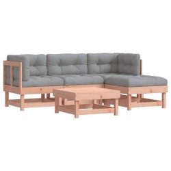 vidaXL 5-tlg. Garten-Lounge-Set mit Kissen Massivholz Douglasie