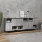 vidaXL Sideboards 3 Stk. Grau Sonoma 60x35x70 cm Holzwerkstoff vidaXL Sideboards 3 Stk. Grau Sonoma 60x35x70 cm Holzwerkstoff