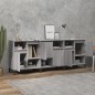 vidaXL Sideboards 3 Stk. Grau Sonoma 60x35x70 cm Holzwerkstoff vidaXL Sideboards 3 Stk. Grau Sonoma 60x35x70 cm Holzwerkstoff