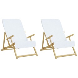 vidaXL Strandtücher 2 Stk. Weiß 60x135 cm Stoff 400 GSM