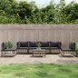 vidaXL 7-tlg. Garten-Lounge-Set mit Kissen Anthrazit Poly Rattan vidaXL 7-tlg. Garten-Lounge-Set mit Kissen Anthrazit Poly Rattan