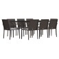 vidaXL 9-tlg. Garten-Essgruppe mit Kissen Poly Rattan und Stahl vidaXL 9-tlg. Garten-Essgruppe mit Kissen Poly Rattan und Stahl