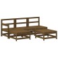 vidaXL 5-tlg. Garten-Lounge-Set mit Kissen Honigbraun Massivholz vidaXL 5-tlg. Garten-Lounge-Set mit Kissen Honigbraun Massivholz