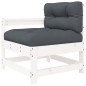 vidaXL 7-tlg. Garten-Lounge-Set mit Kissen Weiß Massivholz vidaXL 7-tlg. Garten-Lounge-Set mit Kissen Weiß Massivholz