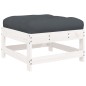 vidaXL 7-tlg. Garten-Lounge-Set mit Kissen Weiß Massivholz vidaXL 7-tlg. Garten-Lounge-Set mit Kissen Weiß Massivholz