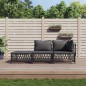 vidaXL 3-tlg. Garten-Lounge-Set mit Kissen Anthrazit Stahl vidaXL 3-tlg. Garten-Lounge-Set mit Kissen Anthrazit Stahl