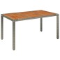 vidaXL 7-tlg. Garten-Essgruppe mit Kissen Grau Poly Rattan vidaXL 7-tlg. Garten-Essgruppe mit Kissen Grau Poly Rattan