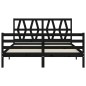 vidaXL Massivholzbett mit Kopfteil Schwarz 160x200 cm vidaXL Massivholzbett mit Kopfteil Schwarz 160x200 cm