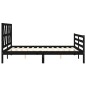 vidaXL Massivholzbett mit Kopfteil Schwarz 160x200 cm vidaXL Massivholzbett mit Kopfteil Schwarz 160x200 cm