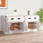 vidaXL Sideboards 2 Stk. Hochglanz-Weiß Holzwerkstoff vidaXL Sideboards 2 Stk. Hochglanz-Weiß Holzwerkstoff