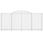 vidaXL Gabionen mit Hochbogen 9 Stk. 300x30x120/140cm Verzinktes Eisen vidaXL Gabionen mit Hochbogen 9 Stk. 300x30x120/140cm Verzinktes Eisen