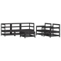 vidaXL 6-tlg. Garten-Lounge-Set mit Kissen Schwarz Massivholz vidaXL 6-tlg. Garten-Lounge-Set mit Kissen Schwarz Massivholz