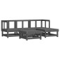 vidaXL 5-tlg. Garten-Lounge-Set mit Kissen Grau Massivholz vidaXL 5-tlg. Garten-Lounge-Set mit Kissen Grau Massivholz