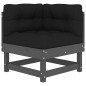 vidaXL 5-tlg. Garten-Lounge-Set mit Kissen Grau Massivholz vidaXL 5-tlg. Garten-Lounge-Set mit Kissen Grau Massivholz
