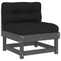 vidaXL 5-tlg. Garten-Lounge-Set mit Kissen Grau Massivholz vidaXL 5-tlg. Garten-Lounge-Set mit Kissen Grau Massivholz