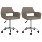 Esszimmerstühle 2 Stk. Drehbar Taupe Stoff Esszimmerstühle 2 Stk. Drehbar Taupe Stoff