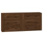 vidaXL Sideboards 2 Stk. Braun Eichen-Optik Holzwerkstoff vidaXL Sideboards 2 Stk. Braun Eichen-Optik Holzwerkstoff