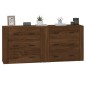 vidaXL Sideboards 2 Stk. Braun Eichen-Optik Holzwerkstoff vidaXL Sideboards 2 Stk. Braun Eichen-Optik Holzwerkstoff