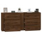 vidaXL Sideboards 2 Stk. Braun Eichen-Optik Holzwerkstoff vidaXL Sideboards 2 Stk. Braun Eichen-Optik Holzwerkstoff
