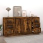 vidaXL Sideboards 3 Stk. Räuchereiche Holzwerkstoff vidaXL Sideboards 3 Stk. Räuchereiche Holzwerkstoff