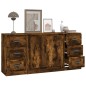 vidaXL Sideboards 3 Stk. Räuchereiche Holzwerkstoff vidaXL Sideboards 3 Stk. Räuchereiche Holzwerkstoff