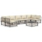 vidaXL 8-tlg. Garten-Lounge-Set mit Kissen Anthrazit Poly Rattan vidaXL 8-tlg. Garten-Lounge-Set mit Kissen Anthrazit Poly Rattan