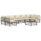 vidaXL 8-tlg. Garten-Lounge-Set mit Kissen Anthrazit Poly Rattan vidaXL 8-tlg. Garten-Lounge-Set mit Kissen Anthrazit Poly Rattan