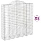 vidaXL Gabionen mit Hochbogen 5 Stk. 200x50x200/220cm Verzinktes Eisen vidaXL Gabionen mit Hochbogen 5 Stk. 200x50x200/220cm Verzinktes Eisen