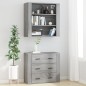 vidaXL Highboard Grau Sonoma Holzwerkstoff vidaXL Highboard Grau Sonoma Holzwerkstoff
