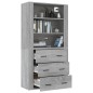 vidaXL Highboard Grau Sonoma Holzwerkstoff vidaXL Highboard Grau Sonoma Holzwerkstoff