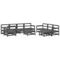 vidaXL 10-tlg. Garten-Lounge-Set mit Kissen Grau Massivholz vidaXL 10-tlg. Garten-Lounge-Set mit Kissen Grau Massivholz