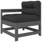 vidaXL 10-tlg. Garten-Lounge-Set mit Kissen Grau Massivholz vidaXL 10-tlg. Garten-Lounge-Set mit Kissen Grau Massivholz