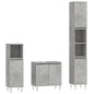 3-tlg. Badmöbel-Set Betongrau Holzwerkstoff 3-tlg. Badmöbel-Set Betongrau Holzwerkstoff