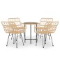 vidaXL 5-tlg. Garten-Essgruppe Poly Rattan vidaXL 5-tlg. Garten-Essgruppe Poly Rattan