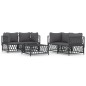 vidaXL 5-tlg. Garten-Lounge-Set mit Kissen Anthrazit Stahl vidaXL 5-tlg. Garten-Lounge-Set mit Kissen Anthrazit Stahl