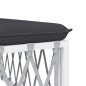 vidaXL 8-tlg. Garten-Lounge-Set mit Kissen Weiß Stahl vidaXL 8-tlg. Garten-Lounge-Set mit Kissen Weiß Stahl