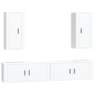 vidaXL 4-tlg. TV-Schrank-Set Weiß Holzwerkstoff vidaXL 4-tlg. TV-Schrank-Set Weiß Holzwerkstoff