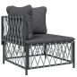 vidaXL 8-tlg. Garten-Lounge-Set mit Kissen Anthrazit Stahl vidaXL 8-tlg. Garten-Lounge-Set mit Kissen Anthrazit Stahl